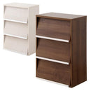 扉付きチェスト 3段 収納家具 スリム リビング棚 【納期A】【ds60-f3】