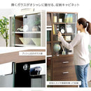 ガラス扉 キャビネット スリム収納 木目 【納期A】【ds60-gd】