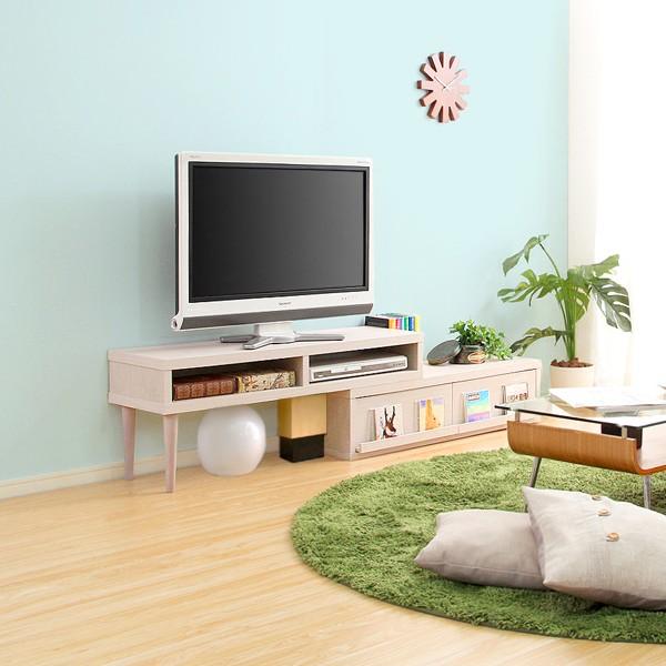 テレビ台 完成品 伸縮式 テレビボード TVボード TV台 ローボード コーナー L字型 変形 【納期A】【er-120ex】