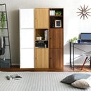 ラック 収納 棚 木製 おしゃれ 扉付き 本棚 3段 キッチン 北欧 縦 横 向き オープンラック シンプル 可動棚 スリム カラーボックス 幅 約40cm 白 ホワイト 木目 【納期E】【et-t3d】