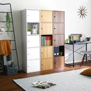 収納棚 扉つき スリム ラック 本棚 A4 収納可能 取っ手 おしゃれ 北欧 キッチン 5段 縦置き 横置き キューブボックス カラーボックス 木目 ホワイト シンプル 【納期E】【et-t5d】