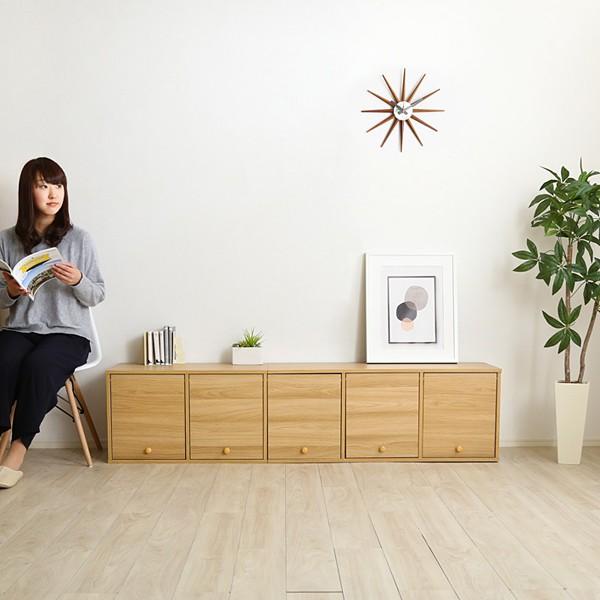 収納棚 扉つき スリム ラック 本棚 A4 収納可能 取っ手 おしゃれ 北欧 キッチン 5段 縦置き 横置き キューブボックス カラーボックス 木目 ホワイト シンプル 【納期E】【et-t5d】