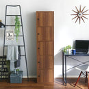 収納棚 扉つき スリム ラック 本棚 A4 収納可能 取っ手 おしゃれ 北欧 キッチン 5段 縦置き 横置き キューブボックス カラーボックス 木目 ホワイト シンプル 【納期E】【et-t5d】