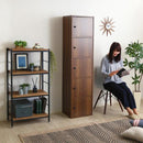 収納棚 扉つき スリム ラック 本棚 A4 収納可能 取っ手 おしゃれ 北欧 キッチン 5段 縦置き 横置き キューブボックス カラーボックス 木目 ホワイト シンプル 【納期E】【et-t5d】