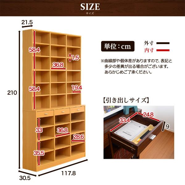壁面収納 大容量 本棚 コミック収納 大きいサイズ 【納期A】【etd-120】