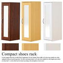 靴箱 鏡つき 玄関収納 スリム コンパクト ミラー付き シューズラック 【納期A】【ets-9030】