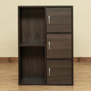 収納棚 収納ラック 2段 3段 扉つき 取っ手付き オープンラック シンプル ディスプレイ 北欧 おしゃれ 【納期B】【fb016d】