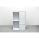 収納棚 収納ラック 2段 3段 扉つき 取っ手付き オープンラック シンプル ディスプレイ 北欧 おしゃれ 【納期B】【fb016d】