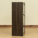 収納ラック 3段 扉つき 鍵付き 取っ手 収納棚 ラック シンプル 北欧 おしゃれ 白 ホワイト 茶 【納期B】【fb03k】