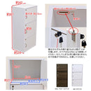 収納ラック 3段 扉つき 鍵付き 取っ手 収納棚 ラック シンプル 北欧 おしゃれ 白 ホワイト 茶 【納期B】【fb03k】
