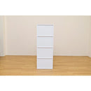 収納ラック 4段 扉つき 鍵付き 取っ手 収納棚 白 ホワイト 茶 シンプル 北欧 おしゃれ 【納期B】【fb04k】