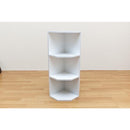 コーナーラック 収納棚 壁寄せ スリム おしゃれ 北欧 玄関 トイレ 省スペース 3段 細い 木目 白 ホワイト 隅 角 端 オープンラック ディスプレイ コレクション 【納期B】【fbc03】