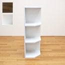 コーナーラック 収納棚 壁寄せ スリム おしゃれ 北欧 玄関 トイレ 省スペース 3段 細い 木目 白 ホワイト 隅 角 端 オープンラック ディスプレイ コレクション 【納期B】【fbc03】