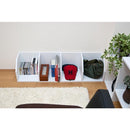 コーナーラック 4段 オープンラック 収納 棚 部屋の角 隅 端っこ 壁寄せ デッドスペース 有効活用 トイレ 玄関 寝室 リビング おしゃれ 北欧 木目柄 ホワイト 白 【納期B】【fbc04wh】