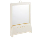 鏡 浴室 お風呂場 曇らない くもらない ミラー 棚付き 収納 折りたたみ 折り畳み ラック 賃貸対応 マンション 原状復帰 回復 日本製 【納期A】【fmk-f-175】