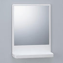 鏡 浴室 洗面所 お風呂場 ミラー 棚付き ラック バスルーム フィルムラミネート加工 飛散防止 安心 安全 日本製 国産 賃貸対応 マンション 【納期A】【fmk-f-311】