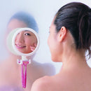 鏡 浴室 お風呂場 曇らない くもらない 湯気 円形 丸型 ミラー 吸盤 取り付け シェーバーフック付き かみそり 割れない 洗面所 曇り止め 【納期A】【fmk-fap731】