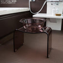 風呂桶 おけ 桶 洗面器 おしゃれ アクリル お風呂桶 湯桶 手桶 ボウル 高級感 透明 クリア シンプル ブルー 青 ブラウン 茶色 グリーン 緑 風呂の桶 オケ favor 【納期A】【fmk-favor-001】