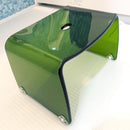 風呂椅子 高さ 20cm おしゃれ アクリル クリア 透明 コの字 お風呂 イス バスチェア シンプル 滑り止め 背もたれなし 茶 ブラウン 青 ブルー 緑 グリーン favor 【納期A】【fmk-favor-003】