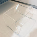 風呂椅子 高さ 20cm おしゃれ アクリル クリア 透明 コの字 お風呂 イス バスチェア シンプル 滑り止め 背もたれなし 茶 ブラウン 青 ブルー 緑 グリーン favor 【納期A】【fmk-favor-003】