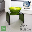 バスセット 風呂椅子 桶 バスチェア スツール 高さ 25cm おしゃれ アクリル お風呂の椅子 座高 コの字型 洗面器 風呂桶 おけ 湯桶 高級 クリア 滑り止め favor 【納期A】【fmk-favor-004】