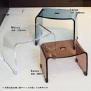 風呂椅子 洗面器 セット 30cm 座高 高さ バスチェアー 桶 おけ 湯桶 お風呂 椅子 ボウル アクリル 半透明 おしゃれ 高級感 ホテルライク モダン スタイリッシュ 【納期A】【fmk-favor-014】