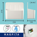 収納ラック お風呂場 浴室 マグネット バス収納 ラック 磁石 壁付け 収納ホルダー 収納棚 磁着 シンプル 水きれ 水はけ 白 ホワイト 大きめ 【納期A】【fmk-mpb-001】