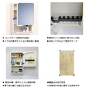 ミラーキャビネット ミラペット TW-T350N RP 東プラ 洗面所 収納棚 鏡 ランドリー 後付け 設置 取り付け 脱衣所 浴室内不可 4975568135012 【納期A】【fmk-tw-t350n】