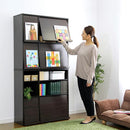 収納ラック 2個セット 棚 ラック フラップ扉 チェスト 収納ラック 見せる収納 魅せる収納 おしゃれ リビング 書斎 子供部屋 オフィス カフェ風 北欧 インテリア 【納期A】【gr-fr-2p】