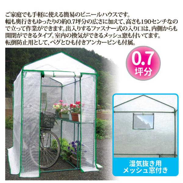 ビニールハウス 家庭用 ビニール温室 大型 植物 家庭菜園 栽培 ガーデニング 換気 窓 大きいサイズ 庭 組立式 自家農園 野菜 防寒 防風 【納期A】【gto-805375】