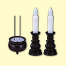 線香 ろうそく 電気 セット 安全 安心 電池式 ローソク LED 【納期A】【gto-807244】