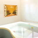 お風呂場 ポスター ウォールステッカー 浴室 バスルーム 耐水 絵画 洗面所 トイレ キッチン おしゃれ 桜 川 銀杏並木 雪富士山 【納期A】【gto-809565】