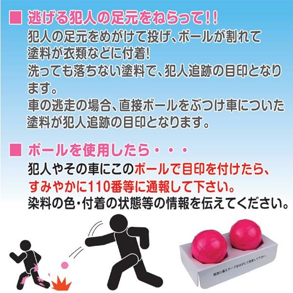 防犯ボール 蛍光塗料 ボール マーキング 泥棒 防犯グッズ 玄関 窓 ベランダ 【納期A】【gto-810133】