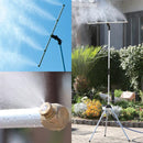 ミストシャワー 屋外用 スタンド 自立式 業務用 ノズル 庭 ホース 節水 霧 散水機 学校 熱中症対策 体感温度 下げる 涼しい 夏 猛暑 気化熱 【納期A】【gto-810938】