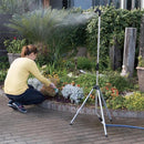 ミストシャワー 屋外用 スタンド 自立式 業務用 ノズル 庭 ホース 節水 霧 散水機 学校 熱中症対策 体感温度 下げる 涼しい 夏 猛暑 気化熱 【納期A】【gto-810938】