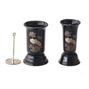 線香立て ロウソク立て 山中塗 日本製 国産 仏具 仏壇用 【納期A】【gto-811391】