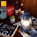 LED照明 ライト ランタン型 おしゃれ デザイン インテリア キャンプ アウトドア グランピング オイルランタン イエロー ブルー グレー 電池式 明るさ調整 調節 【納期A】【gto-813296】