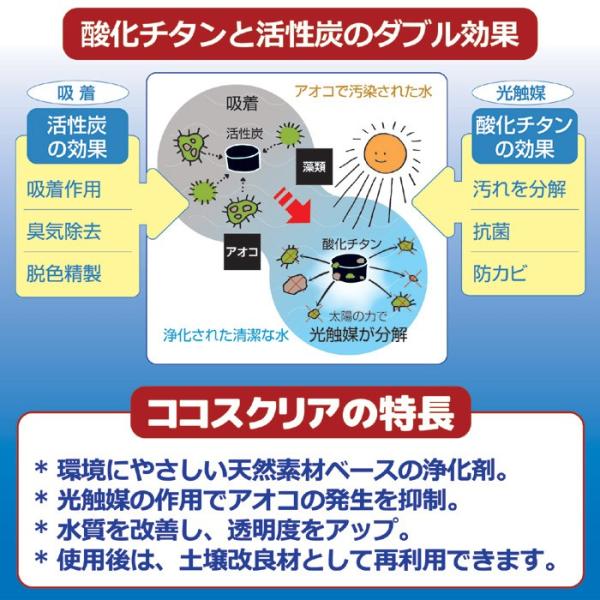 水質の浄化＆アオコの除去に！ココスクリア