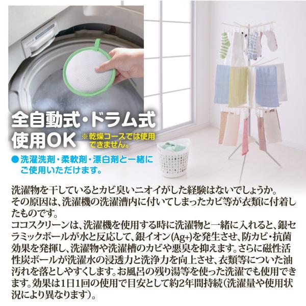 洗濯槽 抗菌 除菌 消臭 洗濯機用 洗浄ボール 銀イオン 防カビ カビ防止 臭い 悪臭 抑制 丸洗い 活性炭 油汚れ 日本製 効果 長期間 長持ち 【納期A】【gto-8702641】