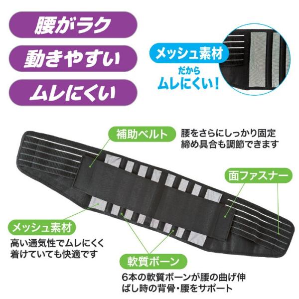 腰痛ベルト 男性 大きいサイズ コルセット ゴム メッシュ 女性 介護 サポーター 腰 ベルト 【納期A】【gto-870417】