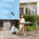 ミストシャワー 屋外用 庭 スタンド型 自立式 散水機器 熱中症対策 高さ調節 調整 広範囲 気化熱 体感温度 涼しい 猛暑 ガーデニング 園芸 【納期A】【gto-870418】