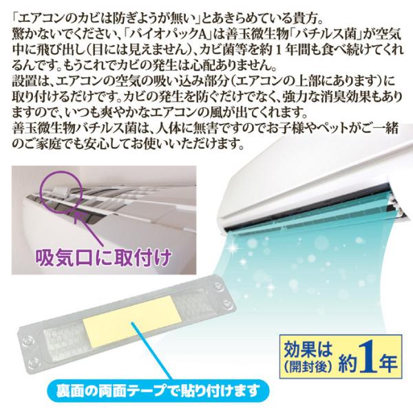 エアコン用 防カビ剤 防臭 臭い 日本製 無害 善玉微生物 バチルス菌 カビ対策 カーエアコン 車載 コンソール 空気清浄器 加湿器 対応 【納期A】【gto-870455】