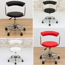 デスクチェア オフィスチェアー 昇降式 ガス圧 椅子 背もたれ シンプル キャスター付き 回転チェア カット パソコンチェア 黒 ブラック 白 ホワイト 赤 レッド 【納期B】【h1080】