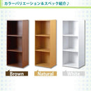 棚 3段 シンプル A4サイズ対応 カラーボックス 横置き 縦置き オープンラック 組立簡単 ダイニング リビング 【納期A】【h1457】