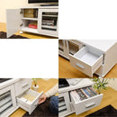 TVラック テレビ台 収納スペース キャスター付き テレビラック TV台 テレビローボード 白 ホワイト 茶色 黒 ブラック シンプル 扉 引き出し 【納期B】【hit08】