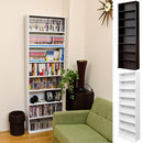 本棚 オープンラック コレクションラック コミック収納 単行本 DVD CD 薄型 スリム フリーラック 可動棚 収納棚 ホワイト 白 ブラウン 茶色 シンプル 【納期B】【hmp05】