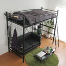 ロフトベット コンセント付き 宮棚つき 大人 対応 耐荷重 丈夫 安心 安全 おしゃれ はしご 梯子 パイプベッド ベッド ベット グリーン 緑 黒 白 【納期E】【ht70-94】