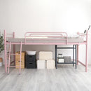 ロフトベット コンセント付き 宮棚つき 大人 対応 耐荷重 丈夫 安心 安全 おしゃれ はしご 梯子 パイプベッド ベッド ベット グリーン 緑 黒 白 【納期E】【ht70-94】