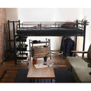 ロフトベッド 階段 ハイタイプ ロータイプ 切り替え 高さ変更 調節 調整 階段式 スチール パイプベッド 2段ベッド  宮棚 コンセント メッシュ 頑丈 丈夫 大人 【納期E】【ht70-95】