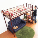 ロフトベッド 階段 ハイタイプ ロータイプ 切り替え 高さ変更 調節 調整 階段式 スチール パイプベッド 2段ベッド  宮棚 コンセント メッシュ 頑丈 丈夫 大人 【納期E】【ht70-95】